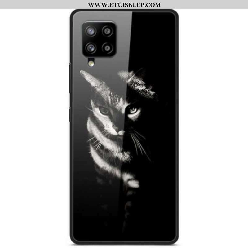 Etui do Samsung Galaxy A42 5G Kot Ze Szkła Hartowanego